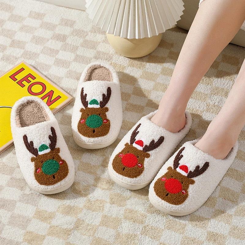 Christmas Couples Cotton Slippers - Puritific