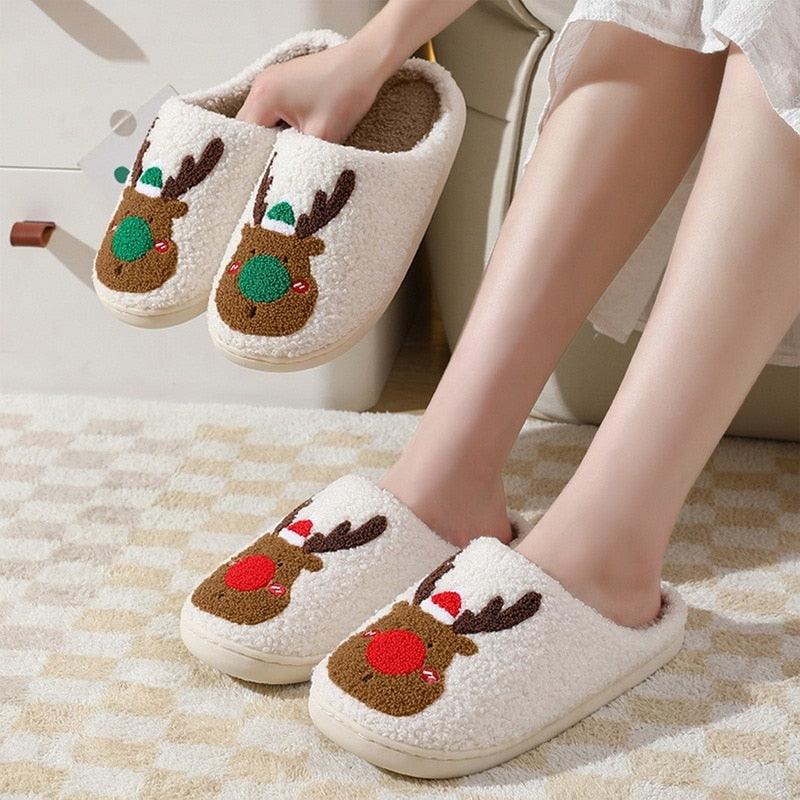 Christmas Couples Cotton Slippers - Puritific