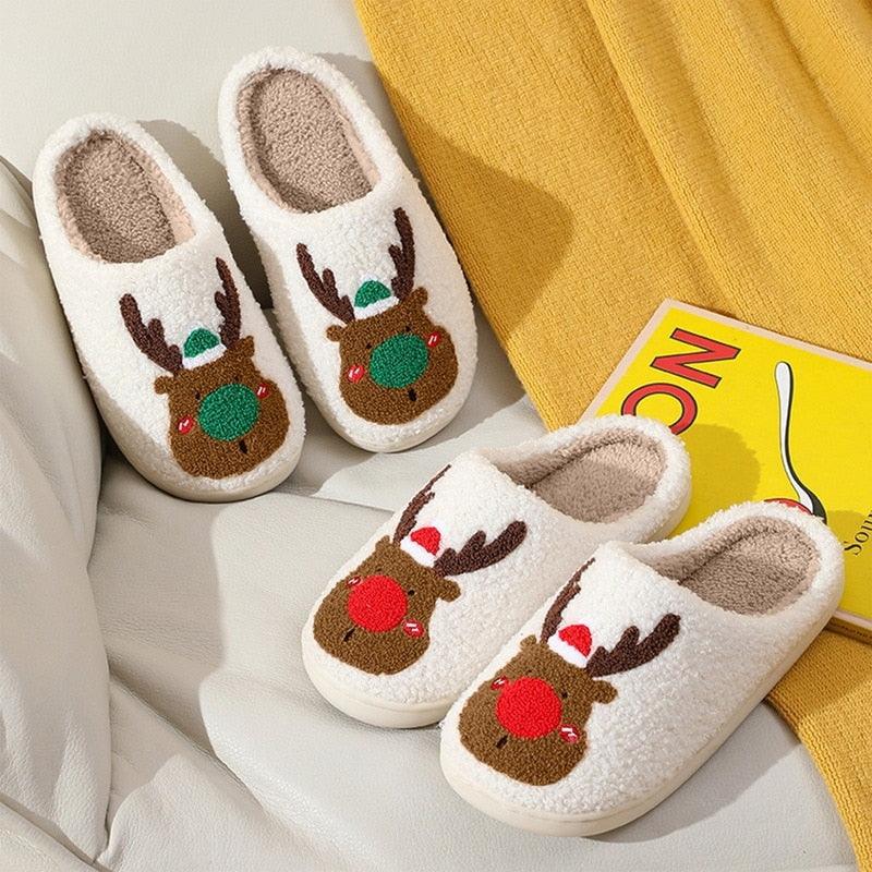 Christmas Couples Cotton Slippers - Puritific