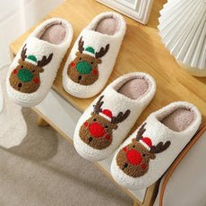 Christmas Couples Cotton Slippers - Puritific