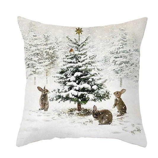 Christmas Elk Tree Cushion Cover - Puritific