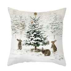 Christmas Elk Tree Cushion Cover - Puritific