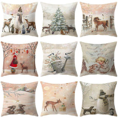 Christmas Elk Tree Cushion Cover - Puritific