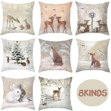 Christmas Elk Tree Cushion Cover - Puritific