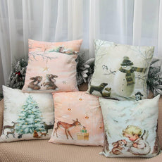 Christmas Elk Tree Cushion Cover - Puritific