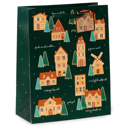 Christmas Gingerbread Lane Large Gift Bag XGBAG102A-0