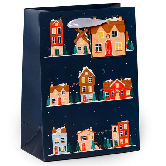 Christmas Houses Medium Gift Bag XGBAG100B-0