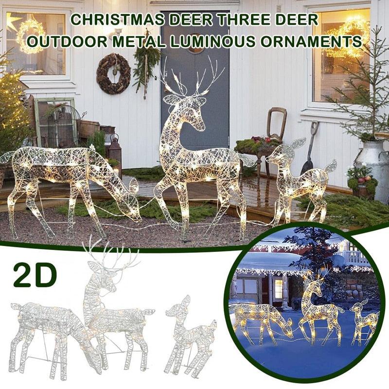 Christmas Iron Deer LED Light - Puritific