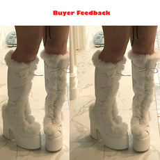 Chunky High Heeled Winter Boots - Puritific