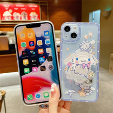 Cinnamoroll Sanrio With Quicksand Stand Phone Case - Puritific