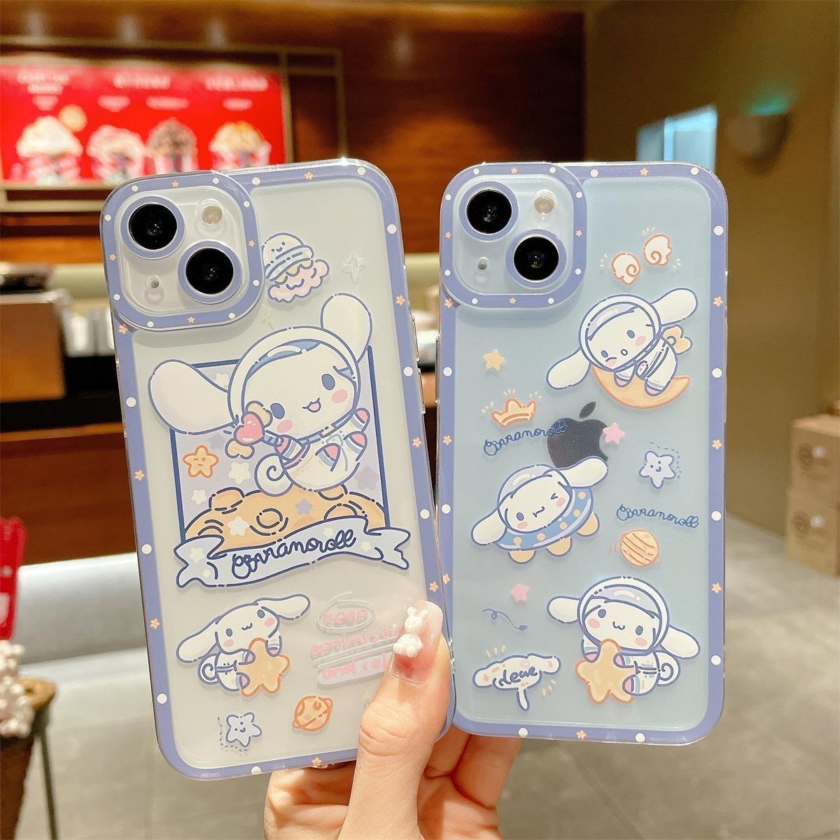 Cinnamoroll Sanrio With Quicksand Stand Phone Case - Puritific