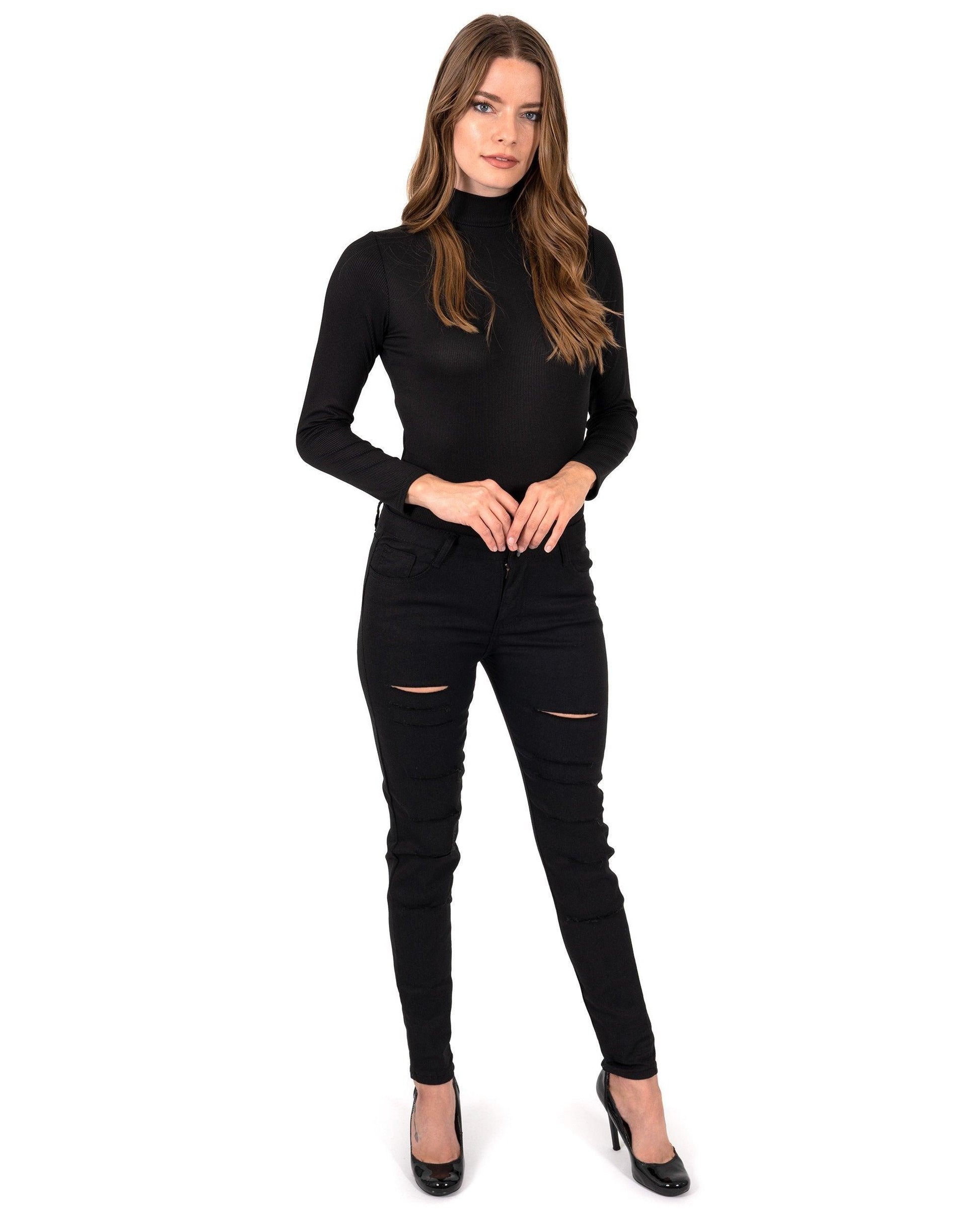 Clifton Ripped High Waist Skinny Jeans - Puritific