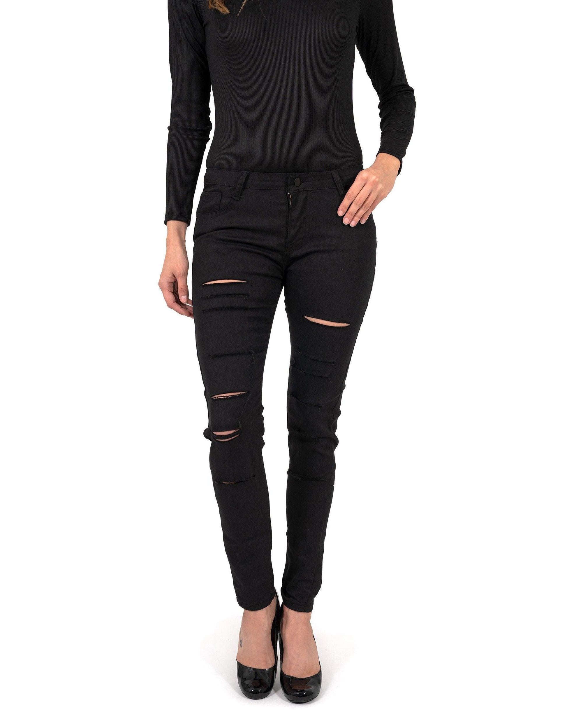 Clifton Ripped High Waist Skinny Jeans - Puritific