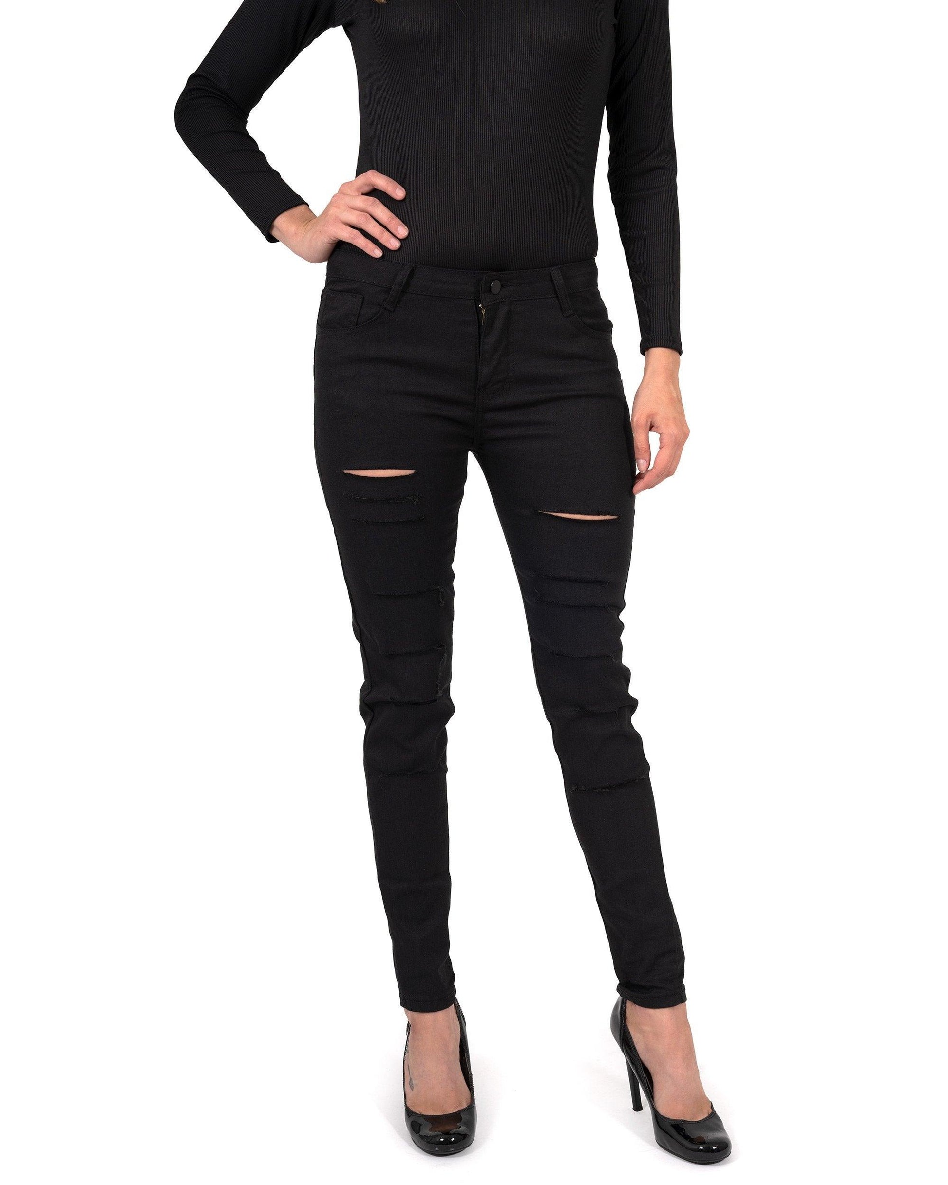 Clifton Ripped High Waist Skinny Jeans - Puritific