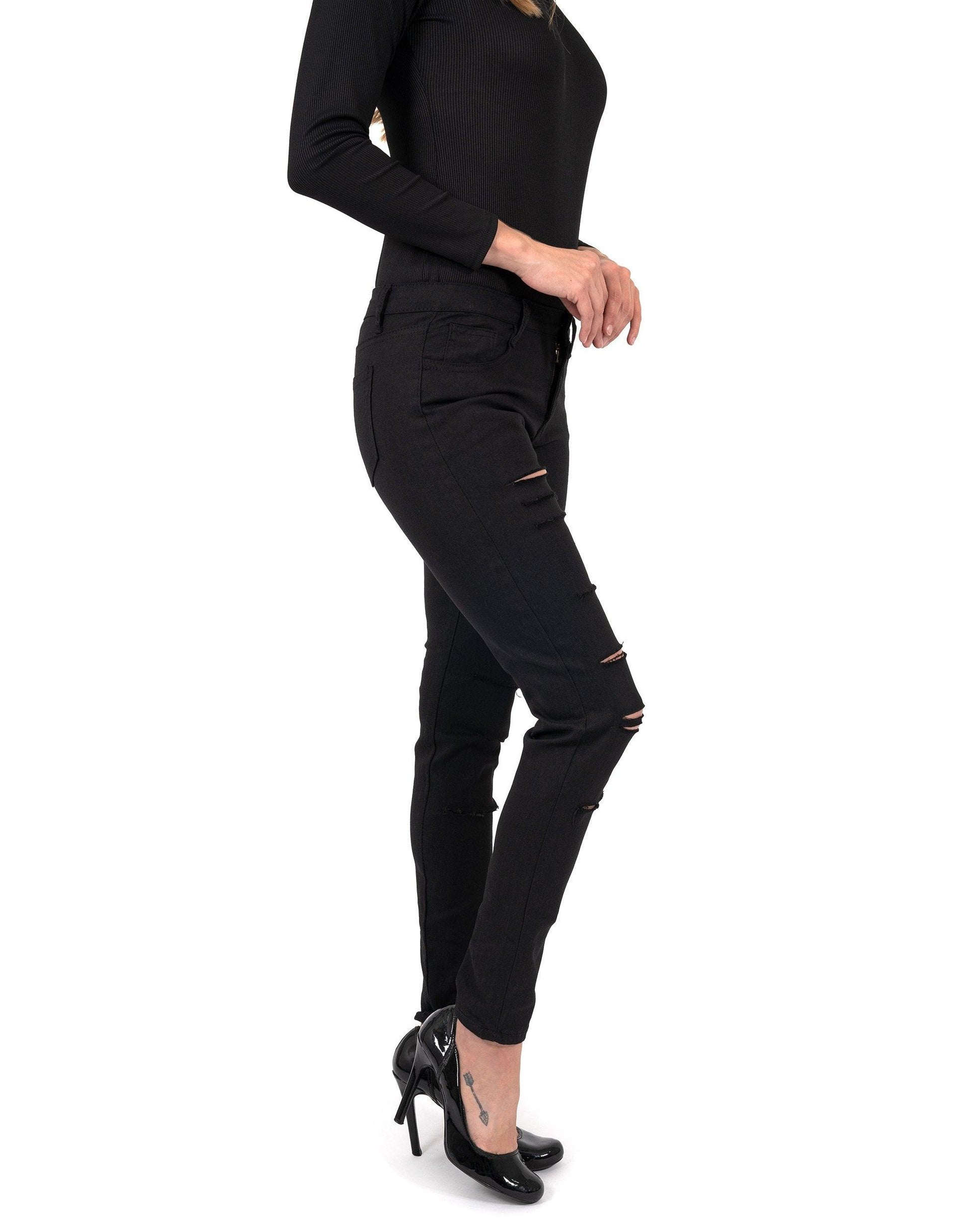 Clifton Ripped High Waist Skinny Jeans - Puritific