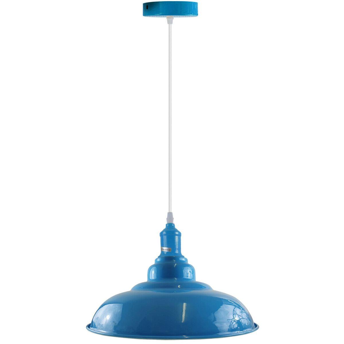 Colours Industrial Retro Loft Metal Ceiling Lamp Shade Pendant Light~1642-3