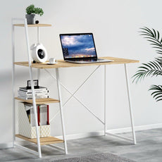 Computer Desk Laptop Table Bookshelf Desk Storage Rack Home Study Office-0