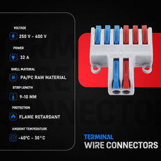 Connector 2to6 Out Wire Splitter Terminal Block Compact Wiring Blocks~1747-3