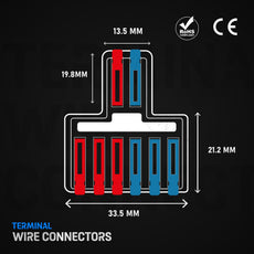 Connector 2to6 Out Wire Splitter Terminal Block Compact Wiring Blocks~1747-5