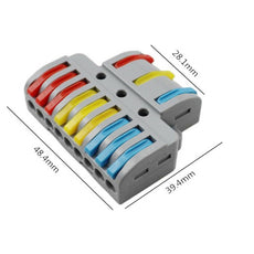 Connector 3to9 Out Wire Splitter Terminal Block Compact Wiring Blocks~1748-1