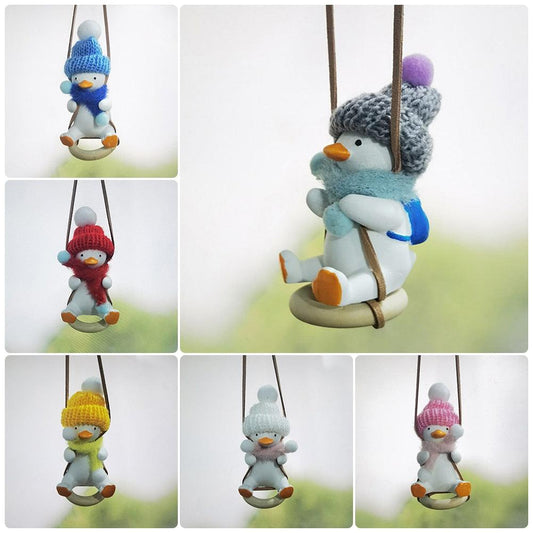 Cool Knit Cap Duck Car Pendant - Puritific