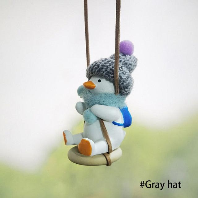 Cool Knit Cap Duck Car Pendant - Puritific