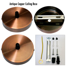 Copper Ceiling Rose Light Pendant For cable~3101-3