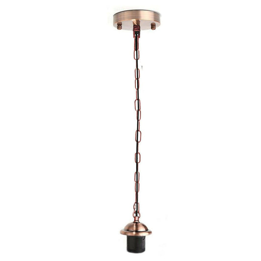 Copper Metal Ceiing E27 Lamp Holder Pendant Light With Chain~1776-0