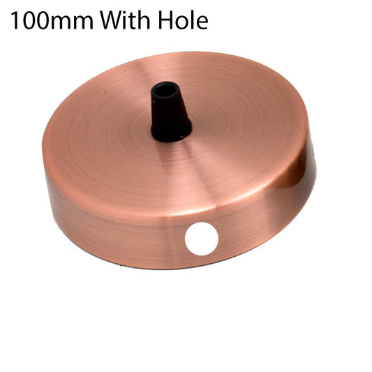 Copper Side Fitting 100mm Ceiling Rose~1165-1