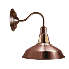 Copper Wall Light 30 cm Barn Slotted Shade Modern Style High Polished Wall Sconce~3627-2