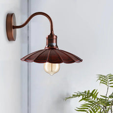 Copper Wall Sconce Industrial Lamp Same Inner Shade~1498-0