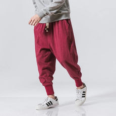 Cotton Linen Harem Pants for Men - Puritific