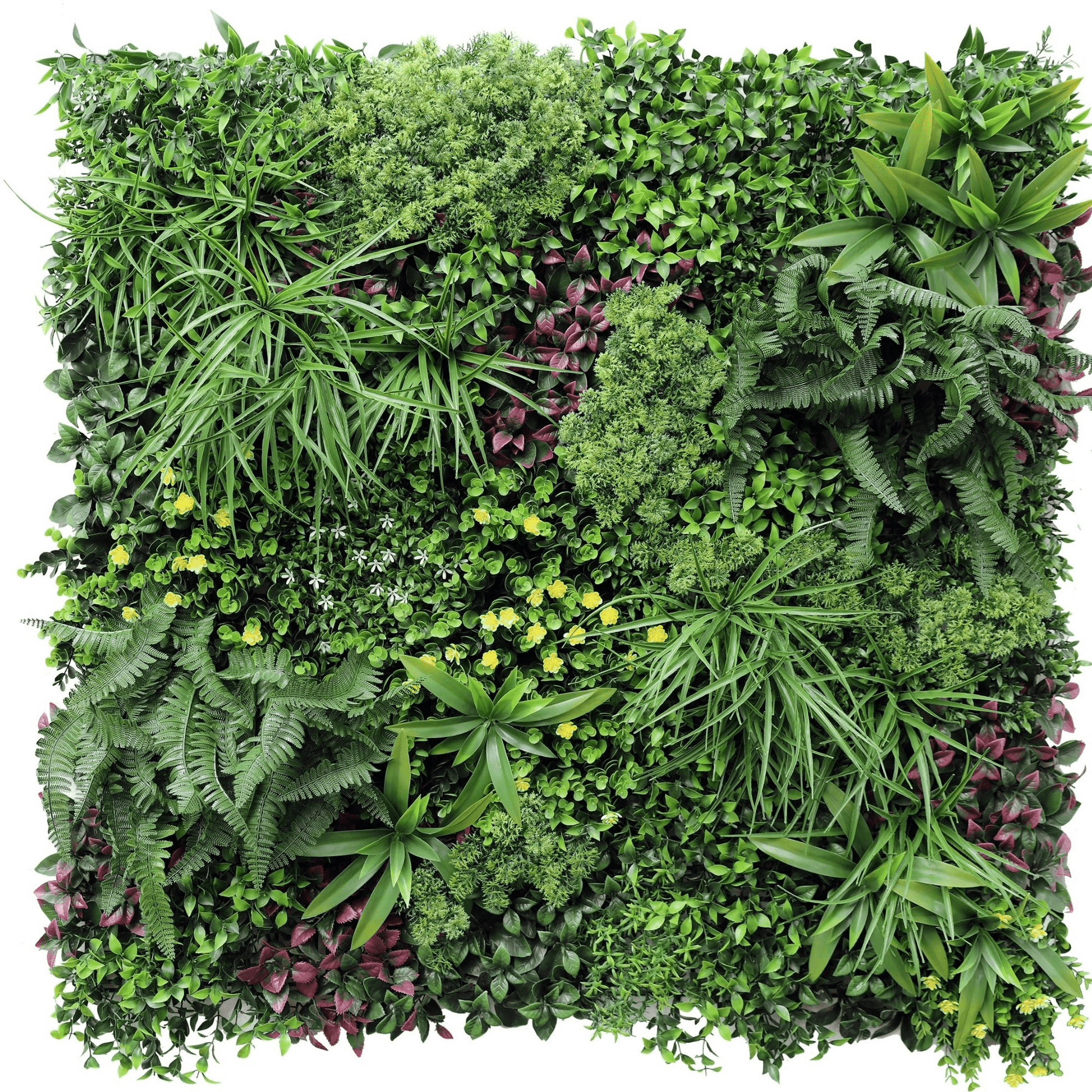 Country Fern Artificial Vertical Garden 40" x 40" 11SQ FT UV Resistant - Puritific