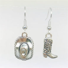 Cowboy Hat Boots Dangling Earrings - Puritific