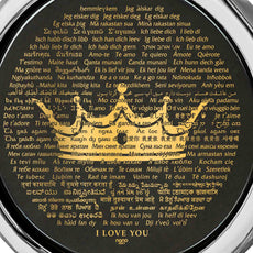 Crown the Queen of Your Heart Necklace Over 100 Languages I Love You Pendant - Puritific