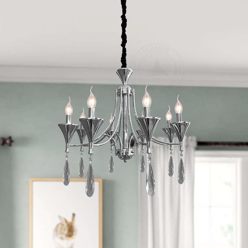 Crystal Chandelier Adjustable Candle Pendant Light Fixture E14 Base~4625-0