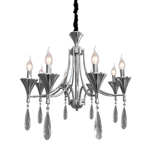 Crystal Chandelier Adjustable Candle Pendant Light Fixture E14 Base~4625-1