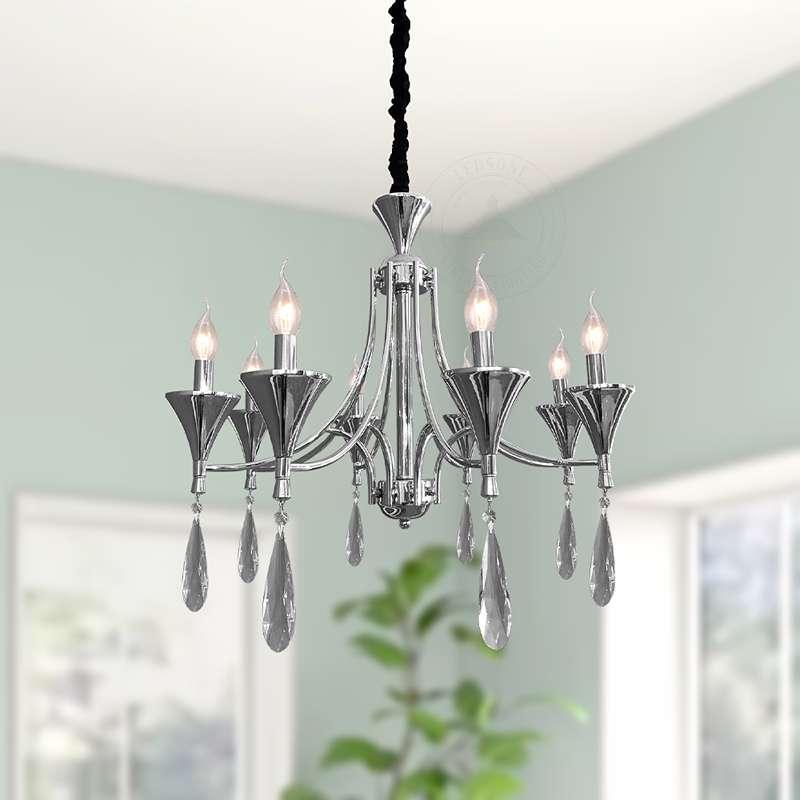 Crystal Chandelier Adjustable Candle Pendant Light Fixture E14 Base~4625-2