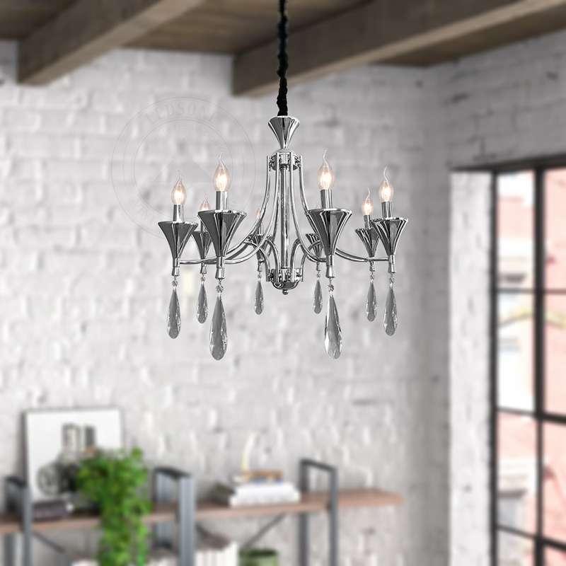 Crystal Chandelier Adjustable Candle Pendant Light Fixture E14 Base~4625-3