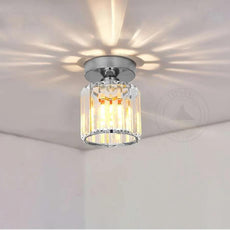 Crystal Semi Flush E27 Ceiling Light Fixture Round Fitting Chandelier Lamp~4505-9