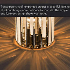 Crystal Semi Flush E27 Ceiling Light Fixture Round Fitting Chandelier Lamp~4505-5