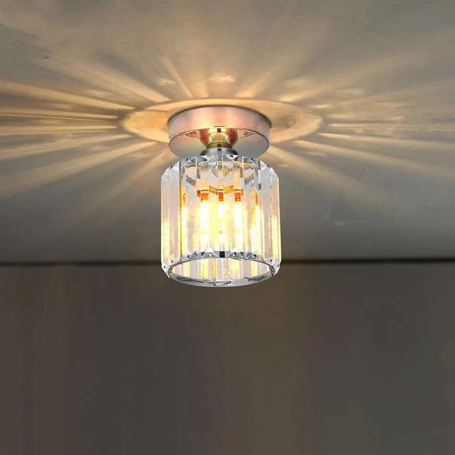 Crystal Semi Flush E27 Ceiling Light Fixture Round Fitting Chandelier Lamp~4505-6