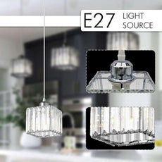 Crystal Shade Square Mini Pendant Kitchen Island Light~4682-4