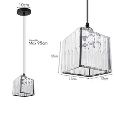 Crystal Shade Square Mini Pendant Kitchen Island Light~4682-7