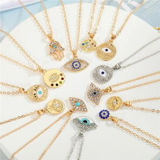 Crystal Turkish Evil Eye Necklace - Puritific