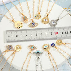 Crystal Turkish Evil Eye Necklace - Puritific