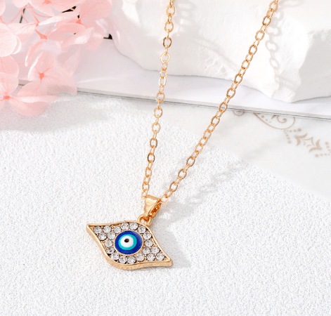 Crystal Turkish Evil Eye Necklace - Puritific