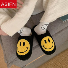 Cute Smile Pattern Fluffy Slippers - Puritific