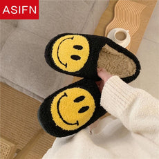 Cute Smile Pattern Fluffy Slippers - Puritific