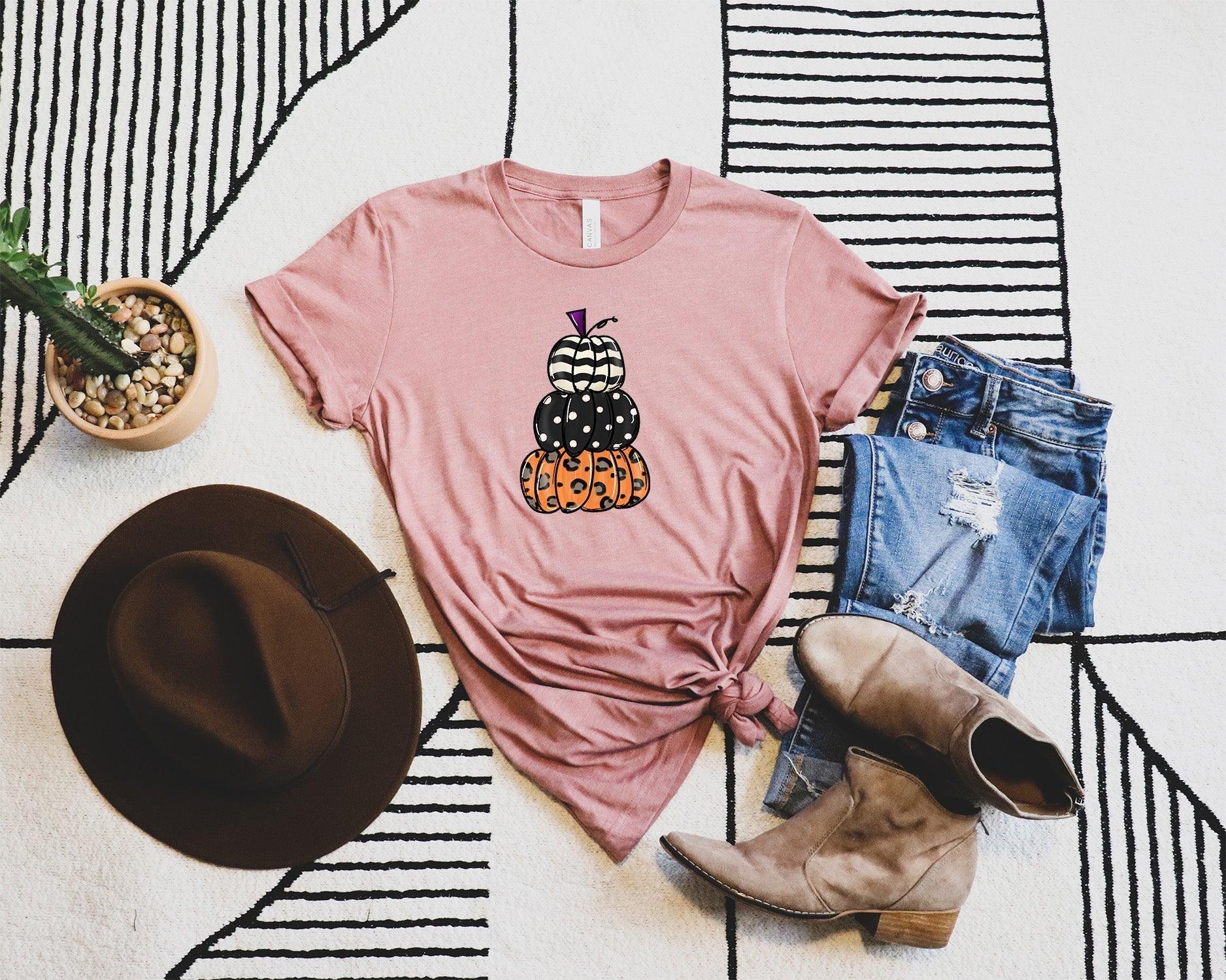 Cute Stacked Pumpkin Shirt, Pumpkin Shirt - Puritific